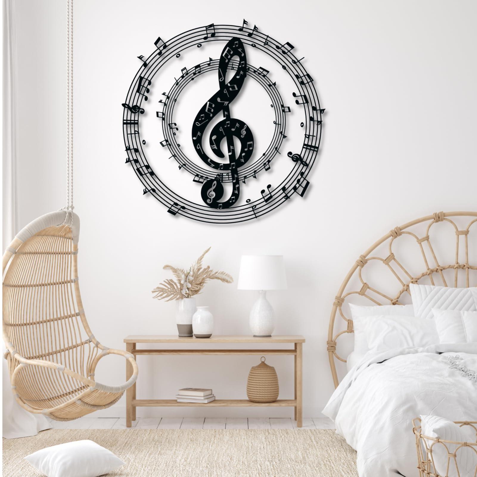 Cadeali Metal Wall Decor, Music Note Wall Art, Wall Art Music Notes, Metal Wall Art Music Notes, Music Note Wall Decor, Music Metal Wall Decor, Musical Wall Art Metal, Music Lover Gift (gold, 23"x23"|60x60cm)