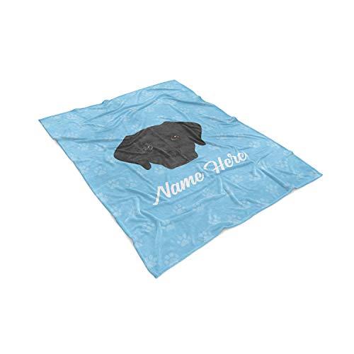 Personalized Corner Personalized Black Lab Extra Large Fleece Throw Blanket for Adults Boys Girls Kids Baby Toddler Pet Dogs Puppy Blankets Perfect for Bedtime Bedding Gift