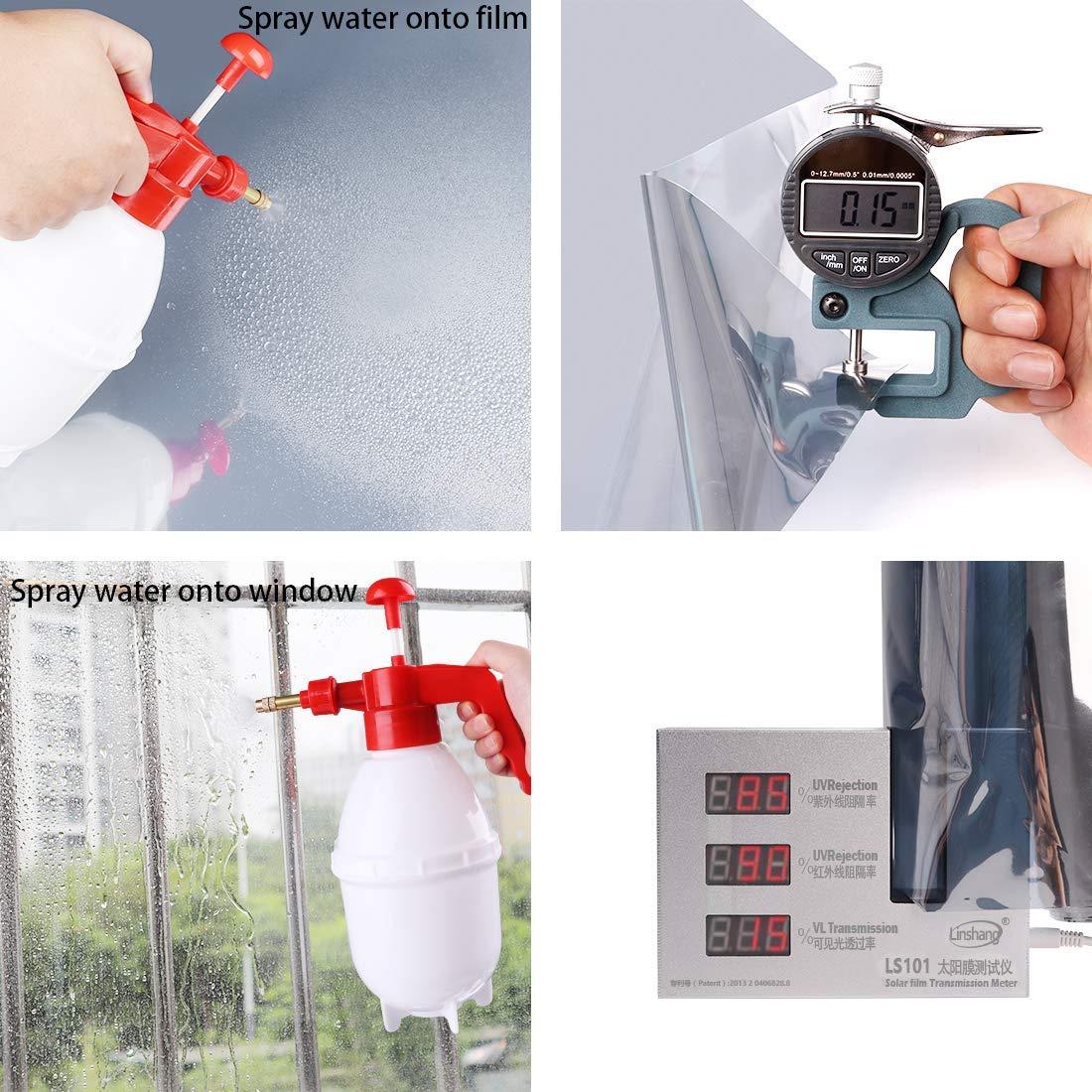 WPCTEV WPCTEV Window Film One Way Mirror Film Daytime Privacy Static Non-Adhesive Decorative Heat Control Anti UV Window Tint for Home and Office Silver 6 Mil 41.3 Inch x 8.2 Feet