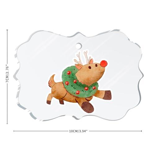DOREENABE DOREENABE Valentine\'s Day Gnome Welcome Acrylic Christmas Ornaments Happy Valentine\'s Day Gnomes Clear Acrylic Discs with Hole Christmas Xmas Tree Ornament Decoration Hanging Pendant Decor