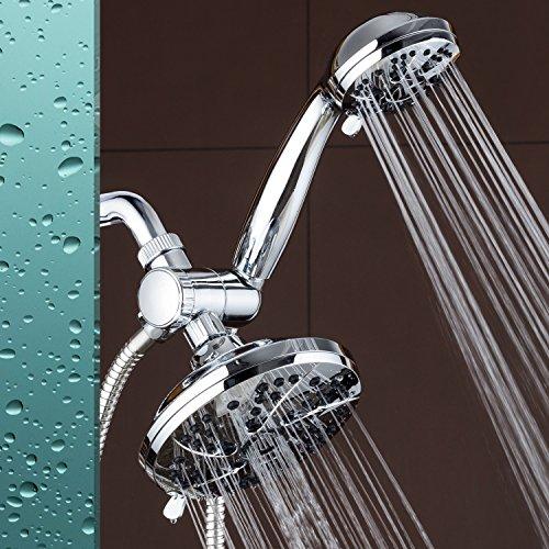 AquaDance AquaDance 6-inch High Pressure 3-way Rainfall Shower Combo - Premium 6-Setting Rain Showerhead and 6-setting Hand Held Shower – Chrome Finish