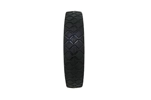 Shepherd Hardware Shepherd Hardware 9593 7-Inch Semi-Pneumatic Rubber Tire, Steel Hub with Grafoil Bearings, Diamond Tread, 1/2-Inch Bore Offset Axle