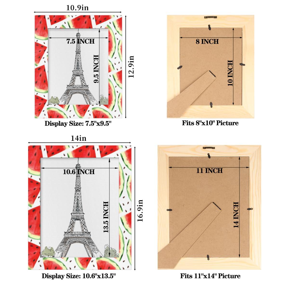 Fzsopd Fzsopd Watermelon 8x10 Picture Frame Wooden Photo Frame for Wall and Tabletop Display Home Decor Office Wedding Gift