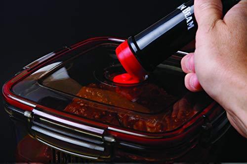 Jim Beam Jim Beam Vacuum Seal Marinade Box, Air Sealed Pump, Removes air from the Marinade Box, Speedy Marination Process, Barbecue and Grilling Marinator, Perfect Marination of Beef, Chicken and Fish