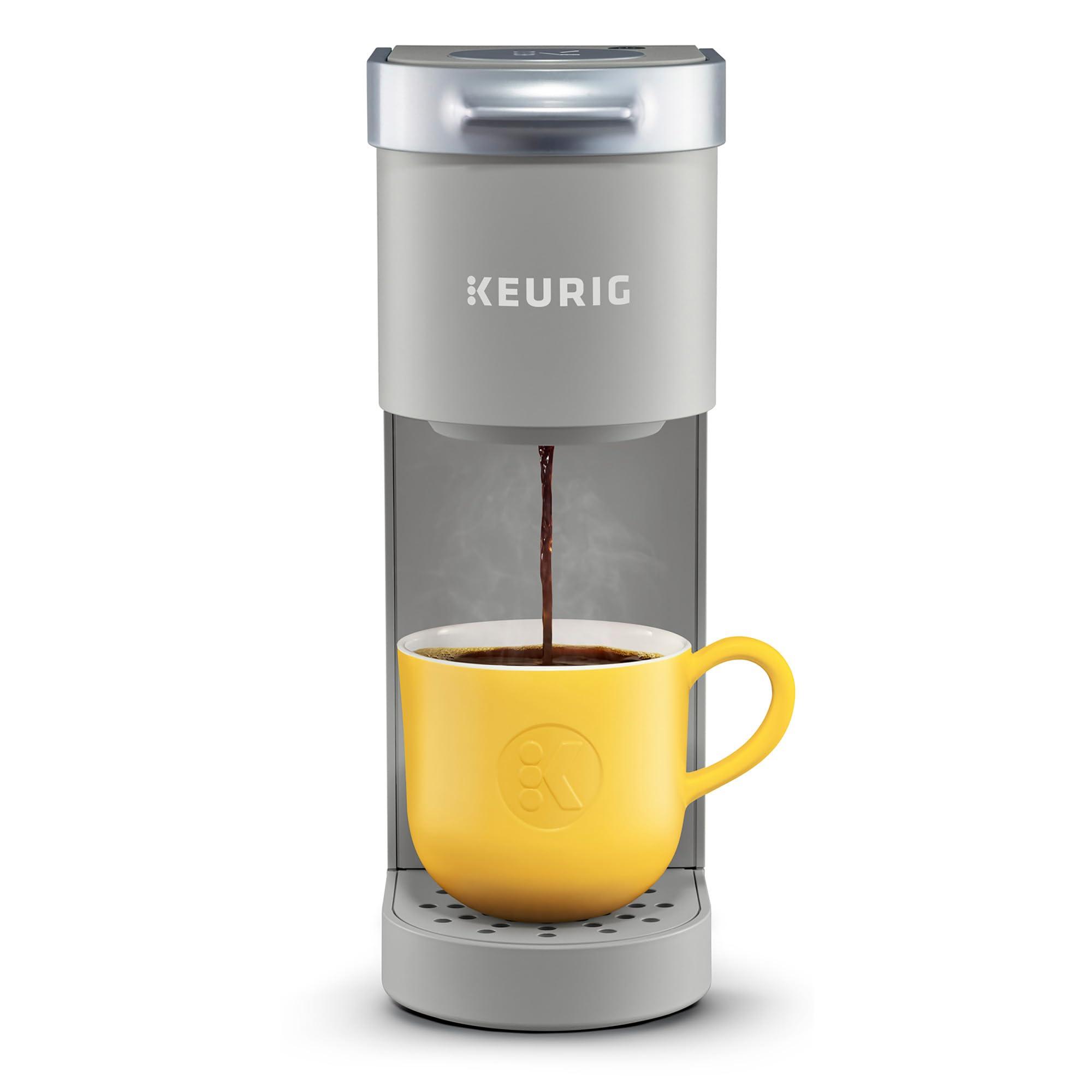 Keurig Keurig K-Mini Single Serve K-Cup Pod Coffee Maker, 6 to 12oz Brew size, with Cord Storage, Perfect for Small Spaces, Studio Gray