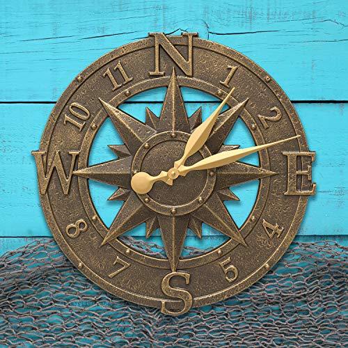 Whitehall White Hall Decorative 16" Compass Rose Clock