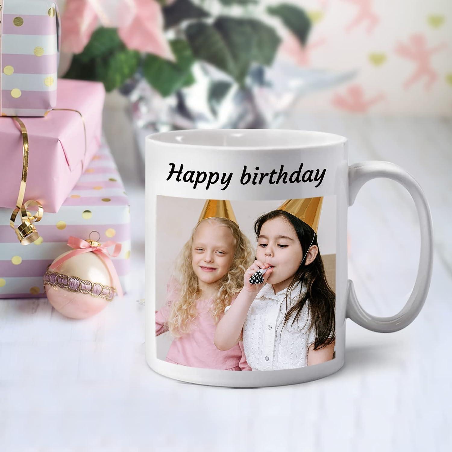Individz Personalized Coffee Mug, Custom Mug with Picture Logo Text, Customized Gifts for Women, Men, Boyfriend, Girlfriend, Christmas Gifts, Custom Cups 11oz White (1)