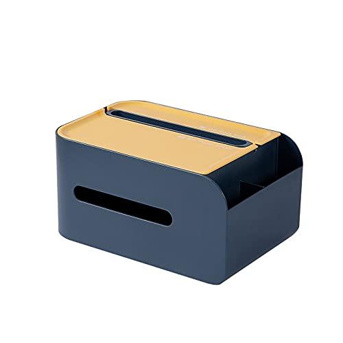 BONAD Tissue Holder Box Tissue Holder Box, Facial Tissue Box Cover, Toilet Paper Holder Case Dispenser for Countertop Bedroom Bathroom Car Office Tissue Holder Case (Color : Dark Blue)