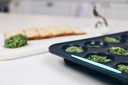 Trudeau Trudeau Structure Silicone Muffin Pan, Pan-24 Cup, Grey/Mint