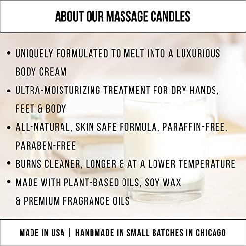 Mojo Spa Mojo Spa Light a Fire Under My @$$ Soy Massage Candle | Melts Into a Luxurious Body Cream | 8oz Glass Jar