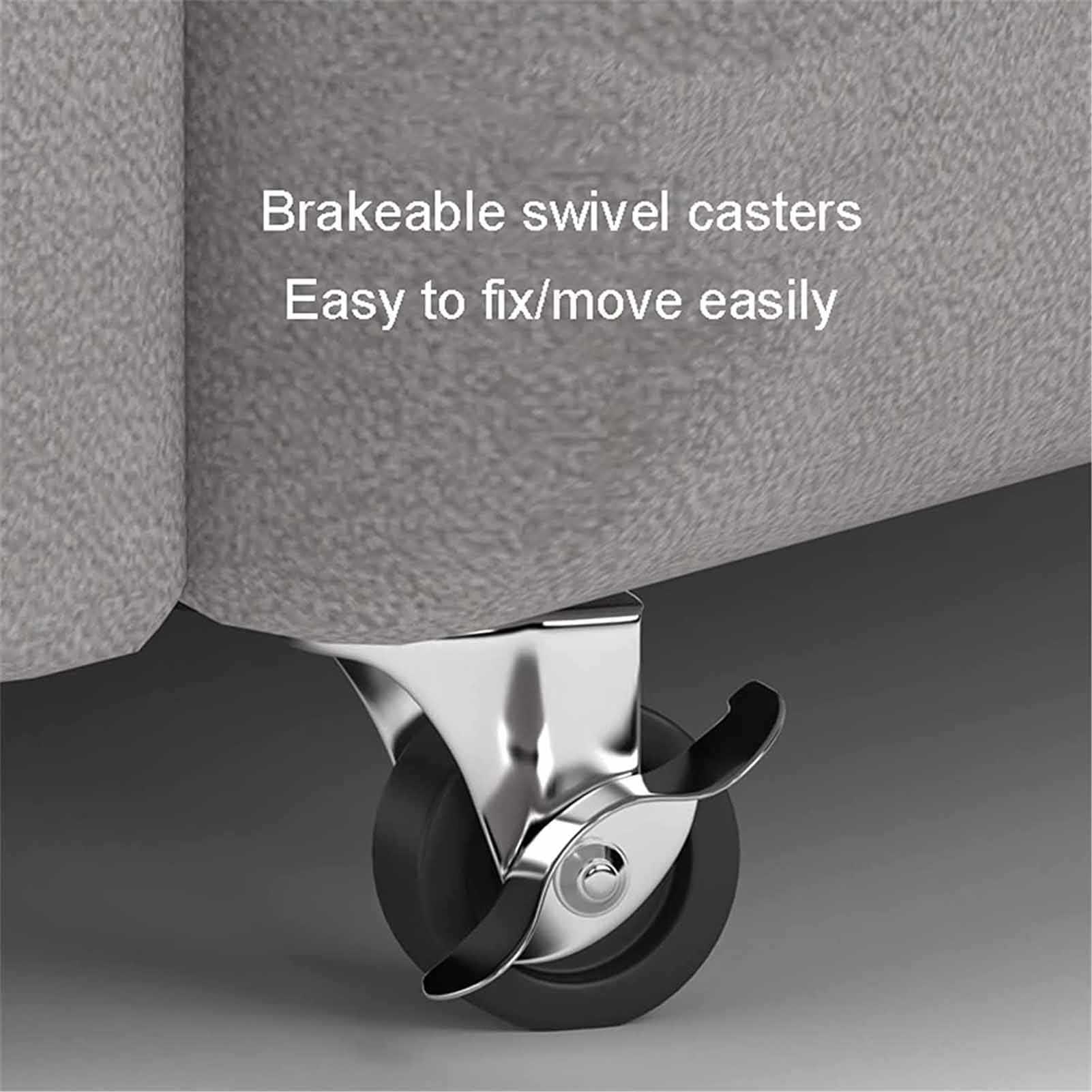 DYKKLKQ DYKKLKQ 5-in-1 Cube Nesting Ottoman Stool, Footstool, Stackable Sofa Chair, with Casters, for Bedroom, Living Room, Dining Room, Office