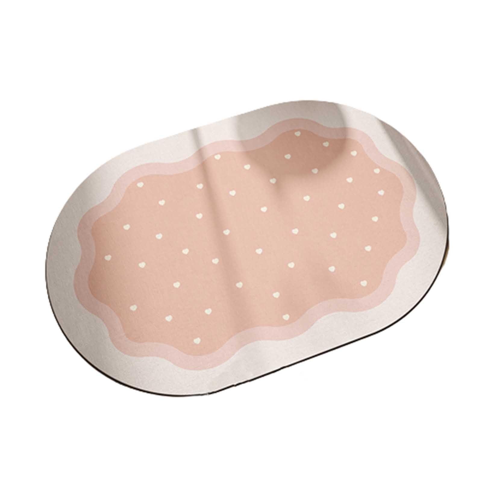 JUSHZ JUSHZ Bath Mat Quick Dry Bathroom Mat Bath Mats for Bathroom Washable Super Absorbent Bathmat Diatomite Rug Absorbent Quick-Drying Floor Mat Wear-Resistant Soft Double-Sided Non Slip (7,60x90cm)