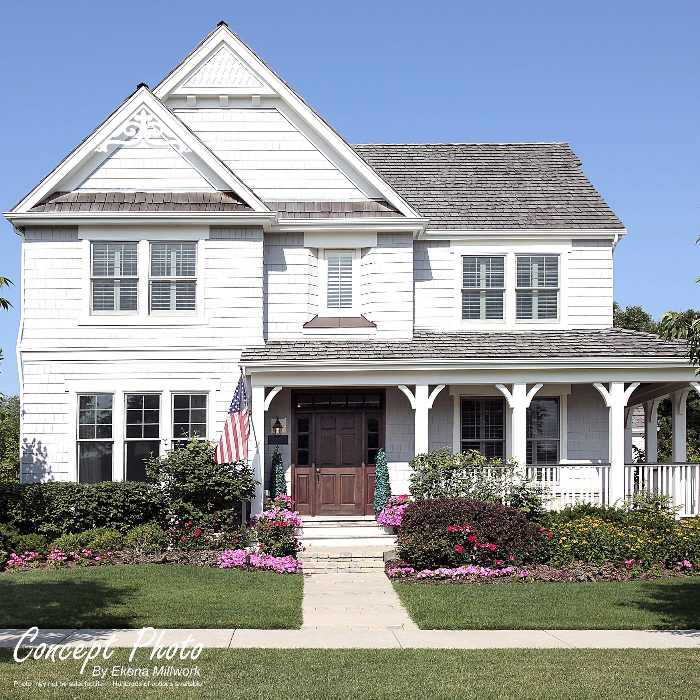 Ekena Millwork Ekena Millwork GPP060X015X100ATH Athens Architectural Grade PVC Gable Pediments, 60\"W x 15\"H x 1\"P (6/12) Pitch