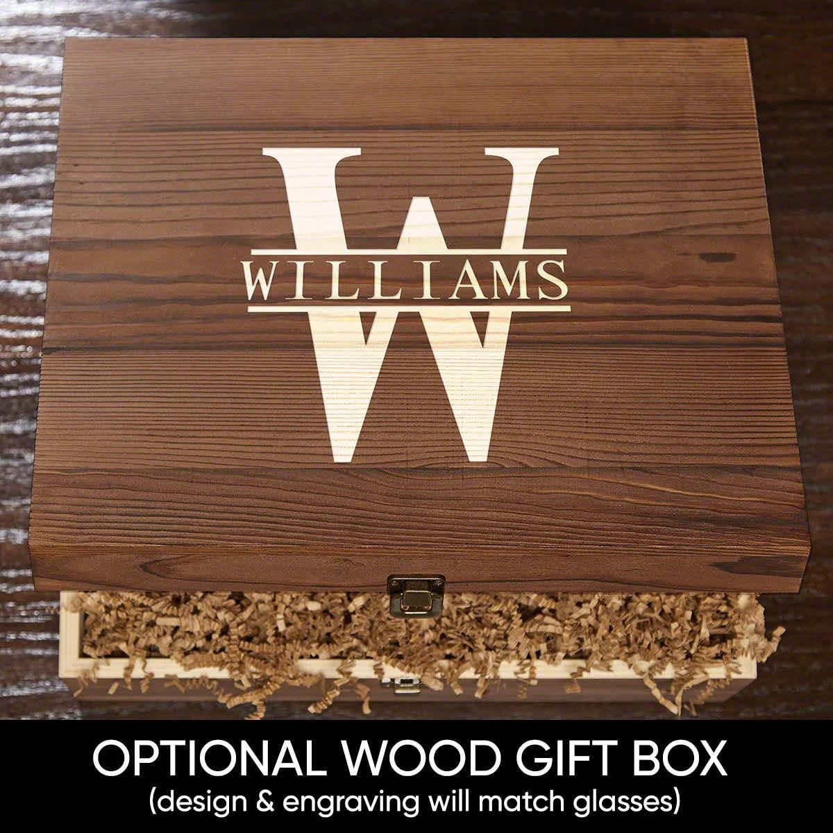 HomeWetBar American Heroes Personalized Argos Decanter Box Set with On the Rocks Glasses (Custom Product)