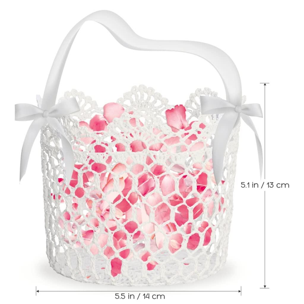 VejiA VejiA Flower Girl Baskets Wedding Flower Girl Baskets Planter Basket Manual Wedding Flowers Basket Wedding Accessories