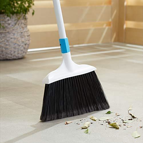 Amazon Basics Amazon Basics Heavy-Duty Broom, Blue and White