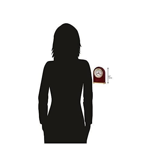 Howard Miller Howard Miller Rosewood Arch Table Clock 613-487 – Brass Features with Quartz, Alarm Movement