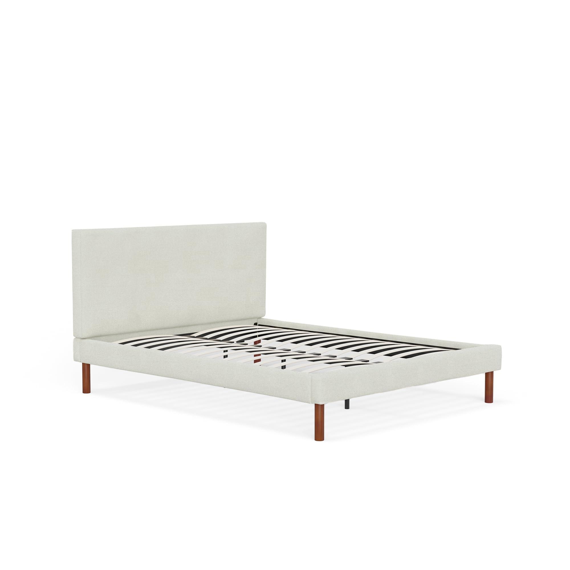 eLuxurySupply eLuxurySupply Bailey Upholstered Platform Bed with Headboard, Queen