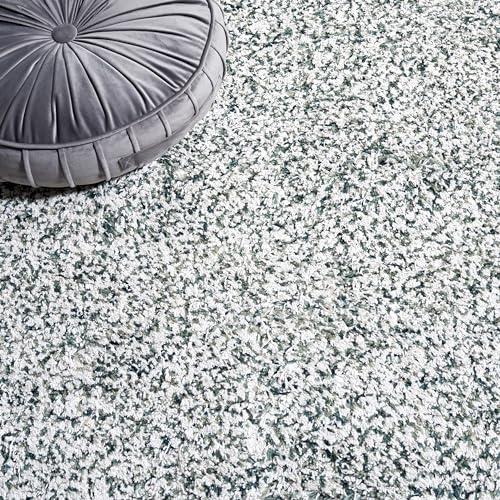 Safavieh SAFAVIEH Berber Collection Area Rug - 8' x 10', Ivory & Green, Transitional Design, Ideal for High Traffic Areas in Living Room, Bedroom & Dining Room (BRB101Y-8)