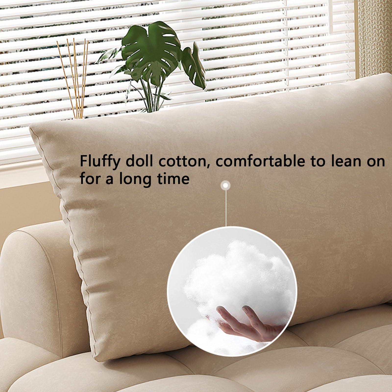 Sohodoo Sofa Bed for Living Room Convertible Sleeper Sofa with Pillow Dual Purpose Telescopic Folding Sofa Bed Recliner Couch Soft (Color : Blue, Size : 85cm)