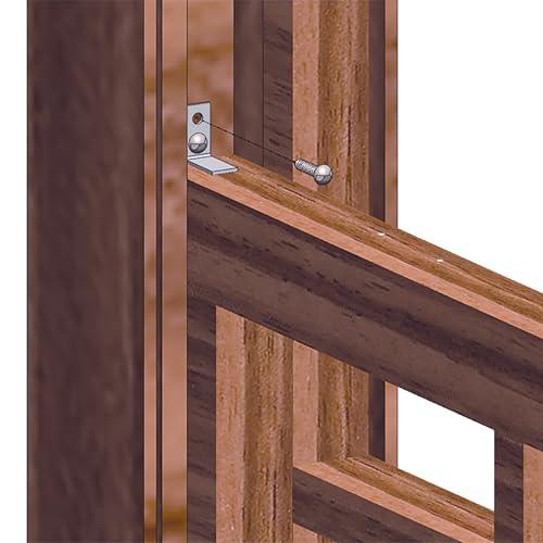 PRIME-LINE Segal S 4768 Carbon Steel Fixed 4-Bar Window Grill for Home Security and Child Safety, 21-1/4 In., White Black (1 Set)