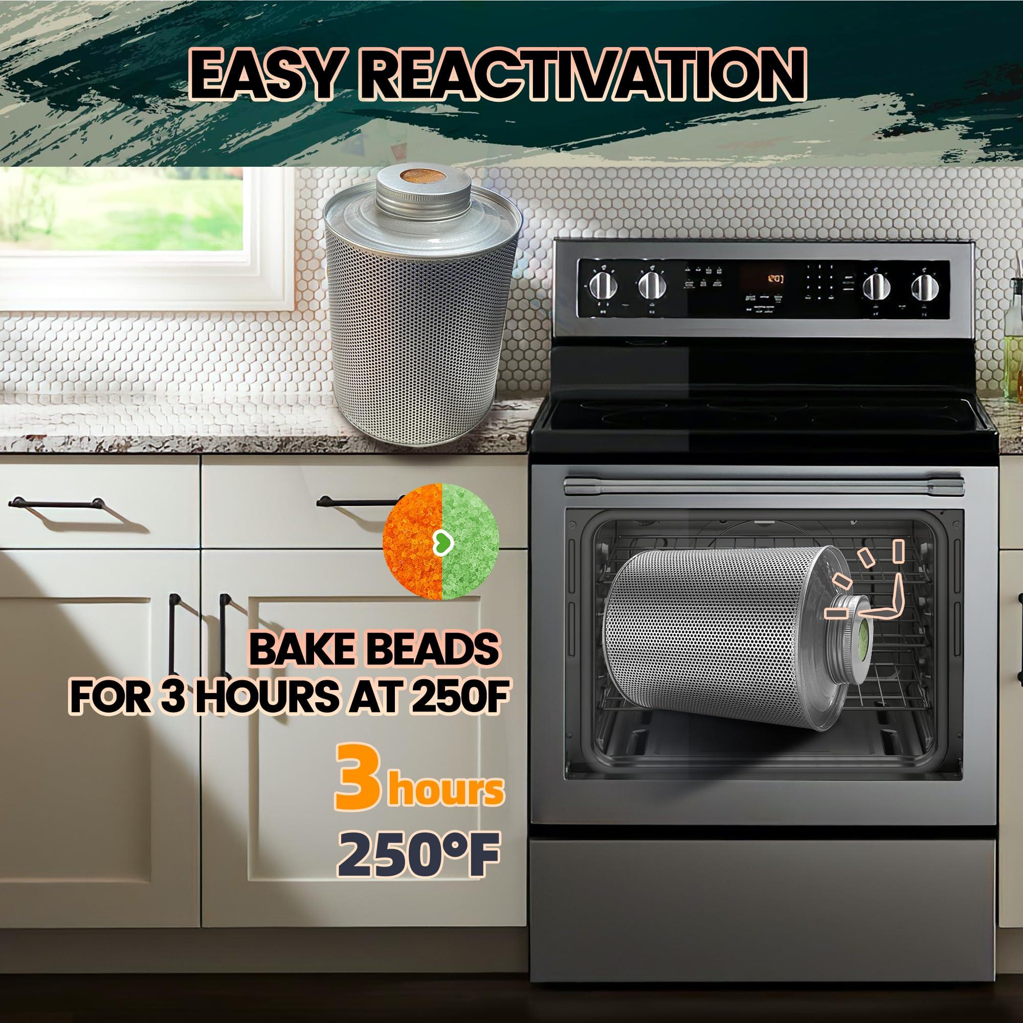 Wisesorb Wisesorb 750 Grams 6pcs Gun Safe Dehumidifier, Reusable Canister Desiccant Dehumidifier, Rechargeable 1.65 Lbs Indicating Silica Gel Orange To Green