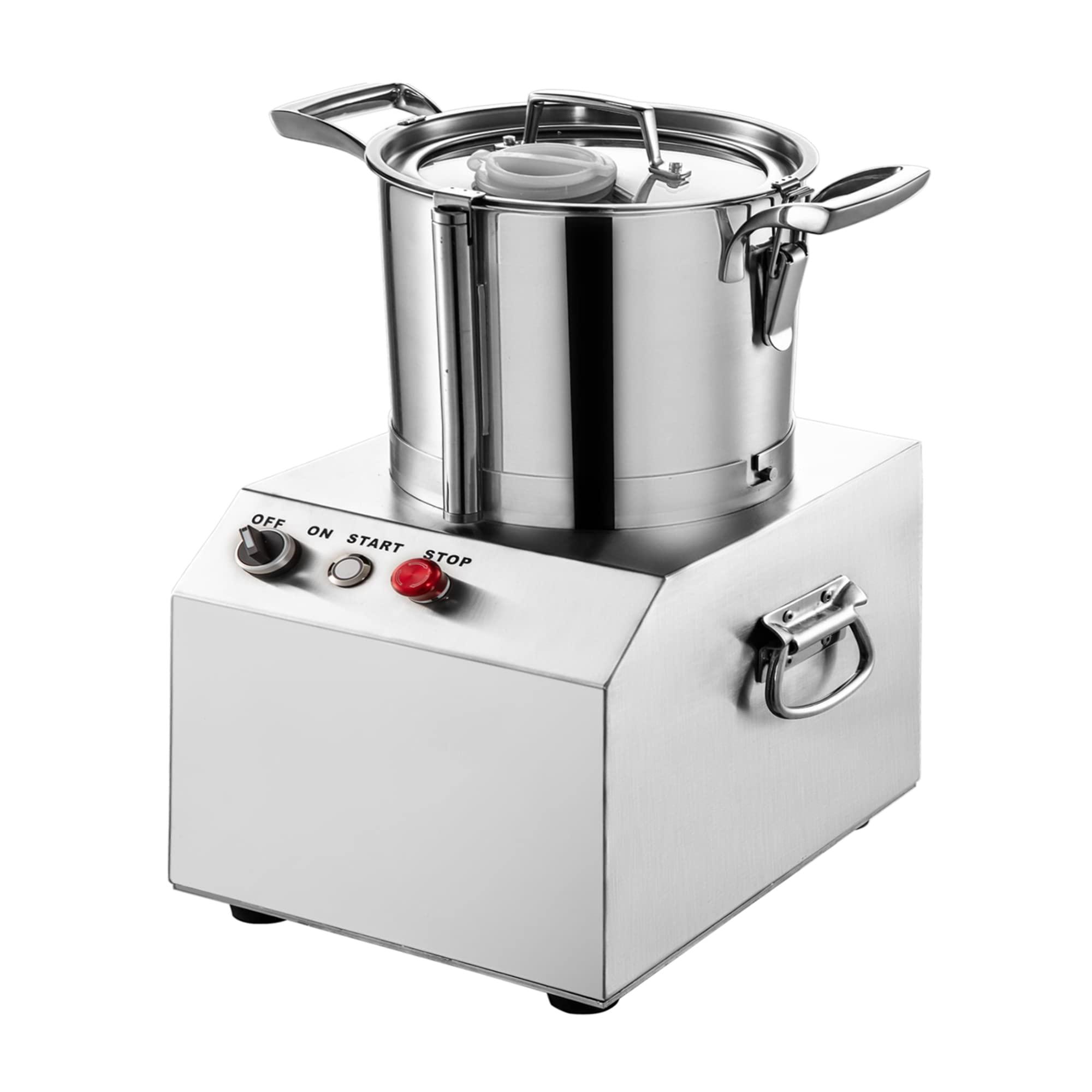 GagalU 4/6/10/15L Electric Automatic Chopper, Commercial Food Processors, Stainless Steel Electric Meat Vegetable Cutter Grinder, CE/FCC
