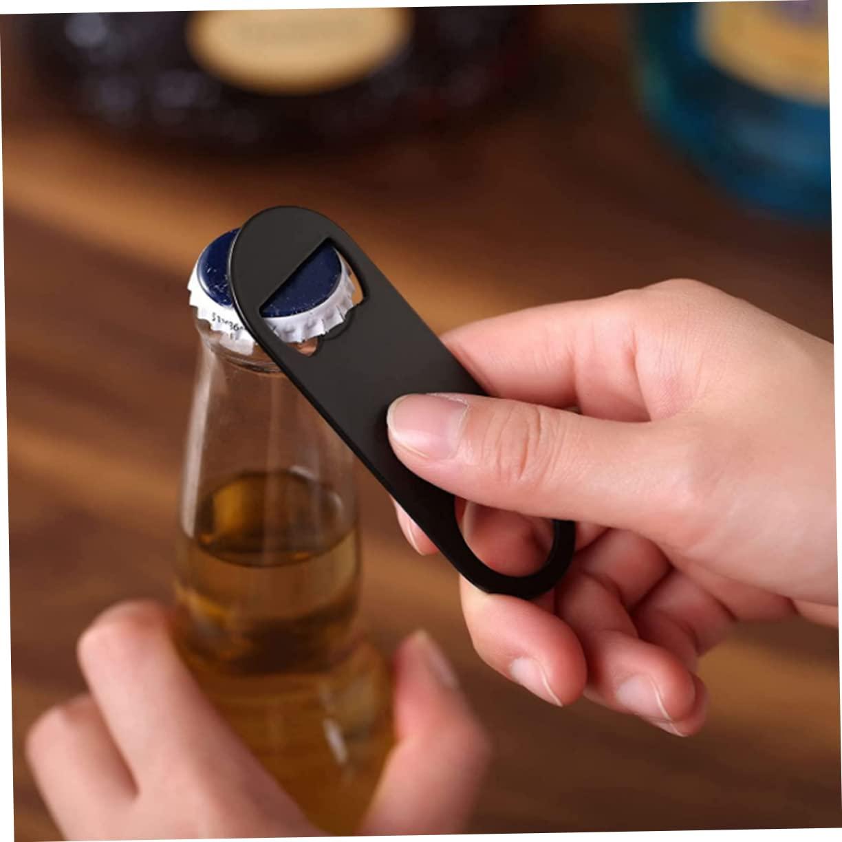 CIYODO CIYODO 5pcs Bottle Opener Beer Can Opener Black Portable Bottle Opener Stainless Steel Manual Beer Opener