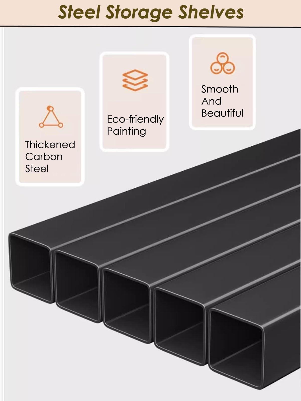 SRNSAEB SRNSAEB 3/4/5-Tier Movable Wire Shelving Unit Storage Rack, Large Capacity Kitchen/Bakery/Convenience Store Storage Shelf Organizer, Supermarket Display Rack (Color : Black, Size : 4-Tier)