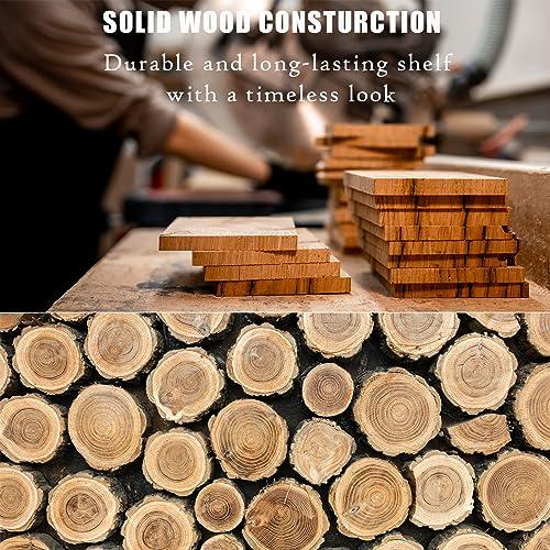 JOLLYMER JOLLYMER Floating Wood Mantel Shelf,Rustic Fireplace Mantel Decor,Farmhouse Shelf (60\" W x 6\" D x 6\" H)