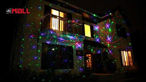 LedMAll LedMall Motion 8 Patterns in 1 Red, Green, and Blue Outdoor Christmas Laser Lights Projector with remote control and Security Lock