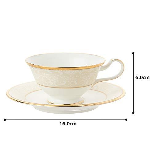 ????(Noritake) Noritake T59587/4753 Cup & Saucer (Coffee Tea), 8.7 fl oz (220 cc), White Palace Bone China
