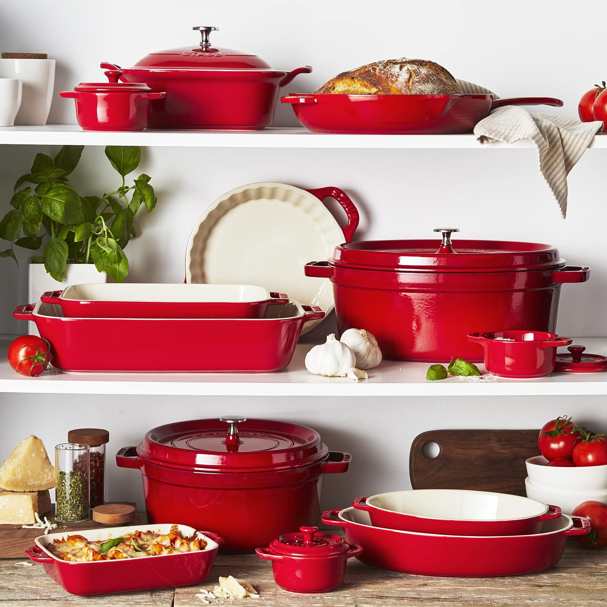 STAUB STAUB Ceramics Bakeware-Pie-Pans Dish, 9-inch, Cherry