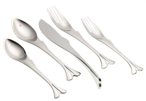 Yamazaki Yamazaki TW-00 Gone Fishin' 5-Piece Placesetting,Silver