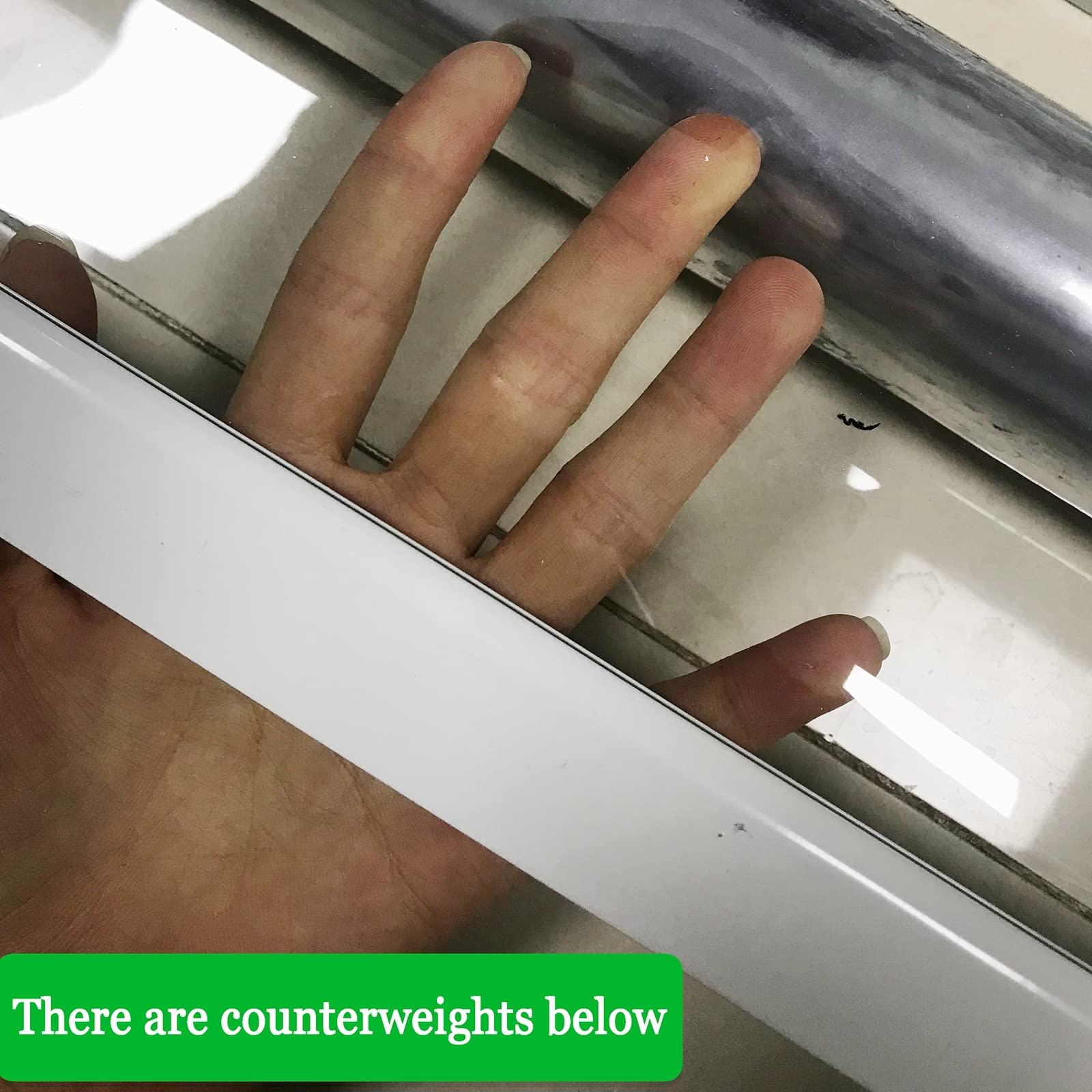 ZXCVBAS Clear PVC Plastic Roller Blinds,Transparent Vinyl Roller Shade Blind,Transparent Waterproof PVC Window Shades Roller Blind,Blinds for Outdoor Patio Hotel Office,60x120cm/23.6x47.2in