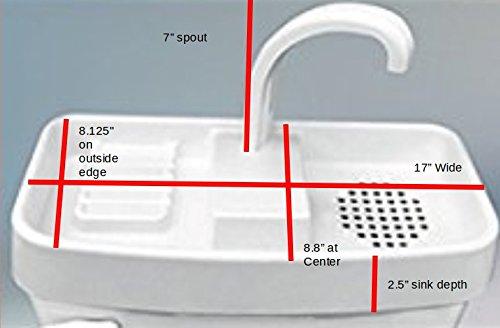 SinkTwice Sink Twice for toilet tanks measuring 15.25" - 16.8" (measured with lid off)