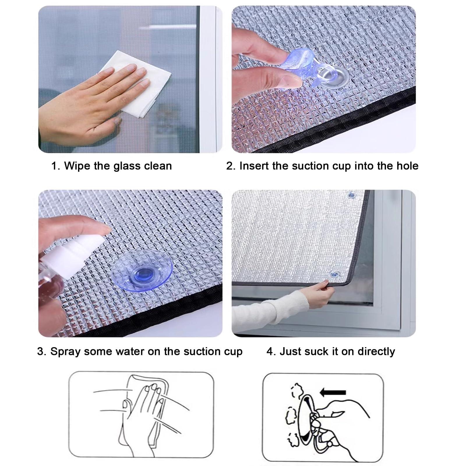 kufu01 Reflective Window Tint for Home and Office,Window Privacy Film Anti-Uv Heat Control Window Film,Aluminum Foil Glass Film,100% Light Blocking Window Films,Self-Adhesive (24\"x39\")