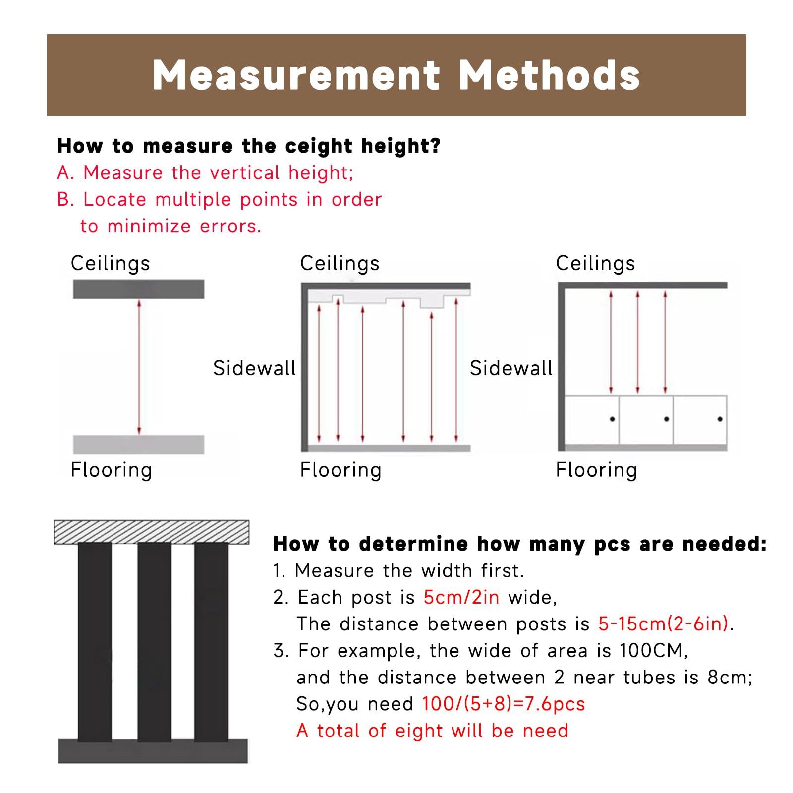 HomeLoft Basics Modern Wall Partition Room Divider Floor to Ceiling, Wooden Slats Screen Partition Post, Wood Column for Living Room, Office, Entrance Decor, 230cm, 5 Piece