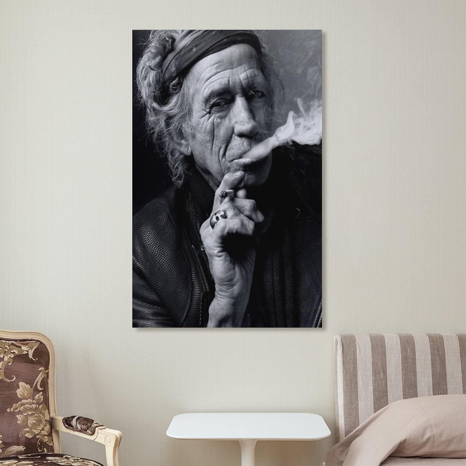 HomeLoft Basics Keith Richards Art Posters Print Photo Art Painting Canvas Poster Home Decorative Bedroom Modern Decor Posters Gifts 16x24inch(40x60cm)