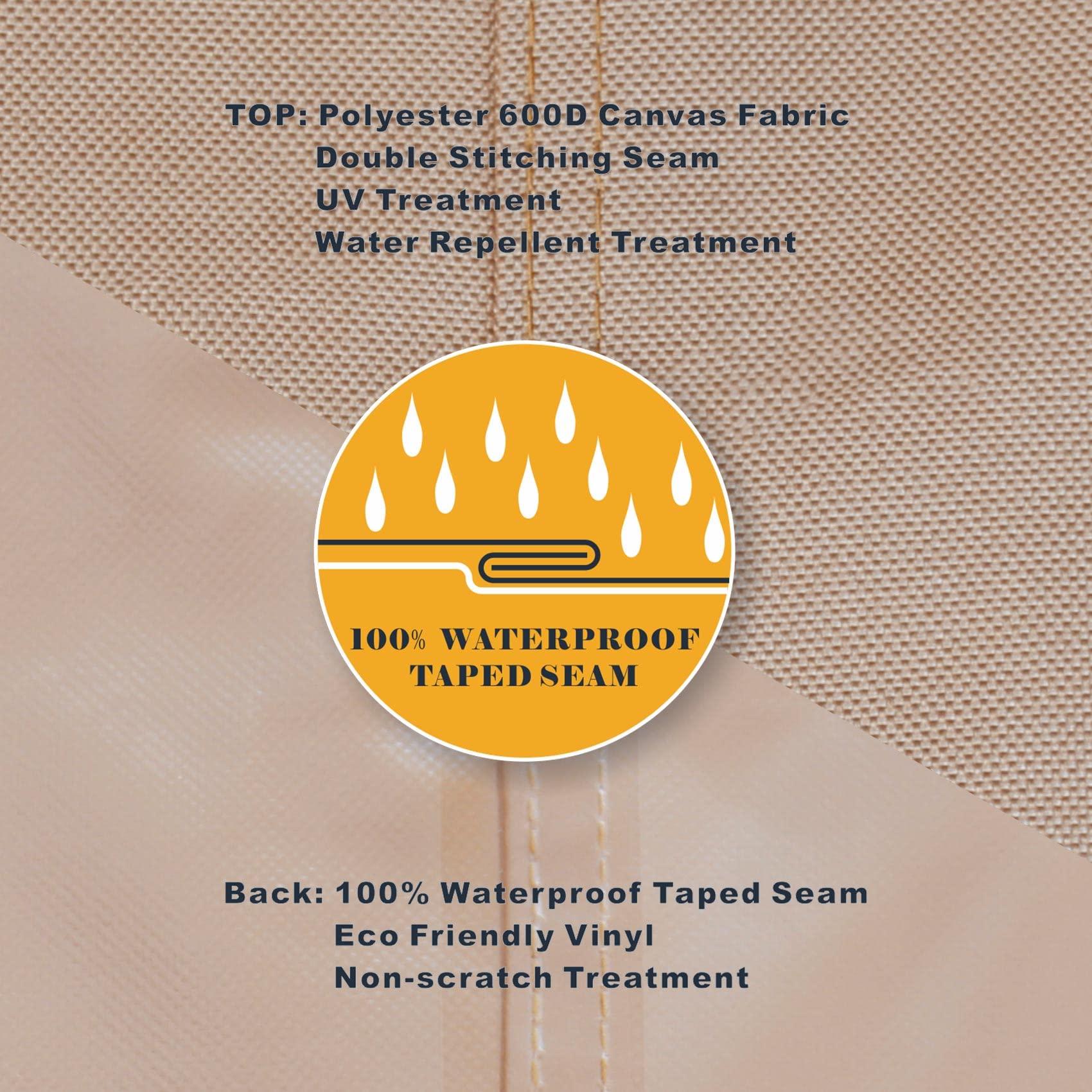 ULTCOVER ULTCOVER Waterproof Square Air Conditioner Cover for Outside AC Units Size Upto 34W x 34D x 32H inch