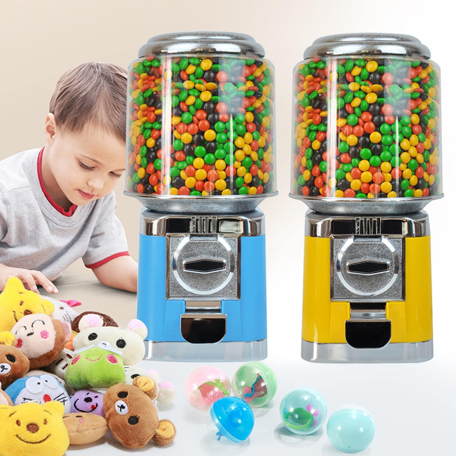 OUKANING Automatic Candy Dispenser Countertop Candy Machine Toy Gumball Vending Machine for Household and Commercial Shopping Malls Gaming Stores, Candies up to 1.26 inches in diameter (Blue)