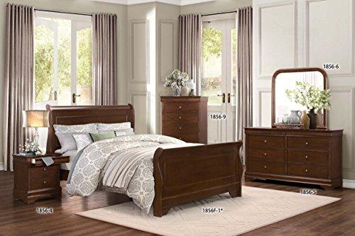Homelegance Homelegance Abbeville Full Sleigh Bedframe, Cherry