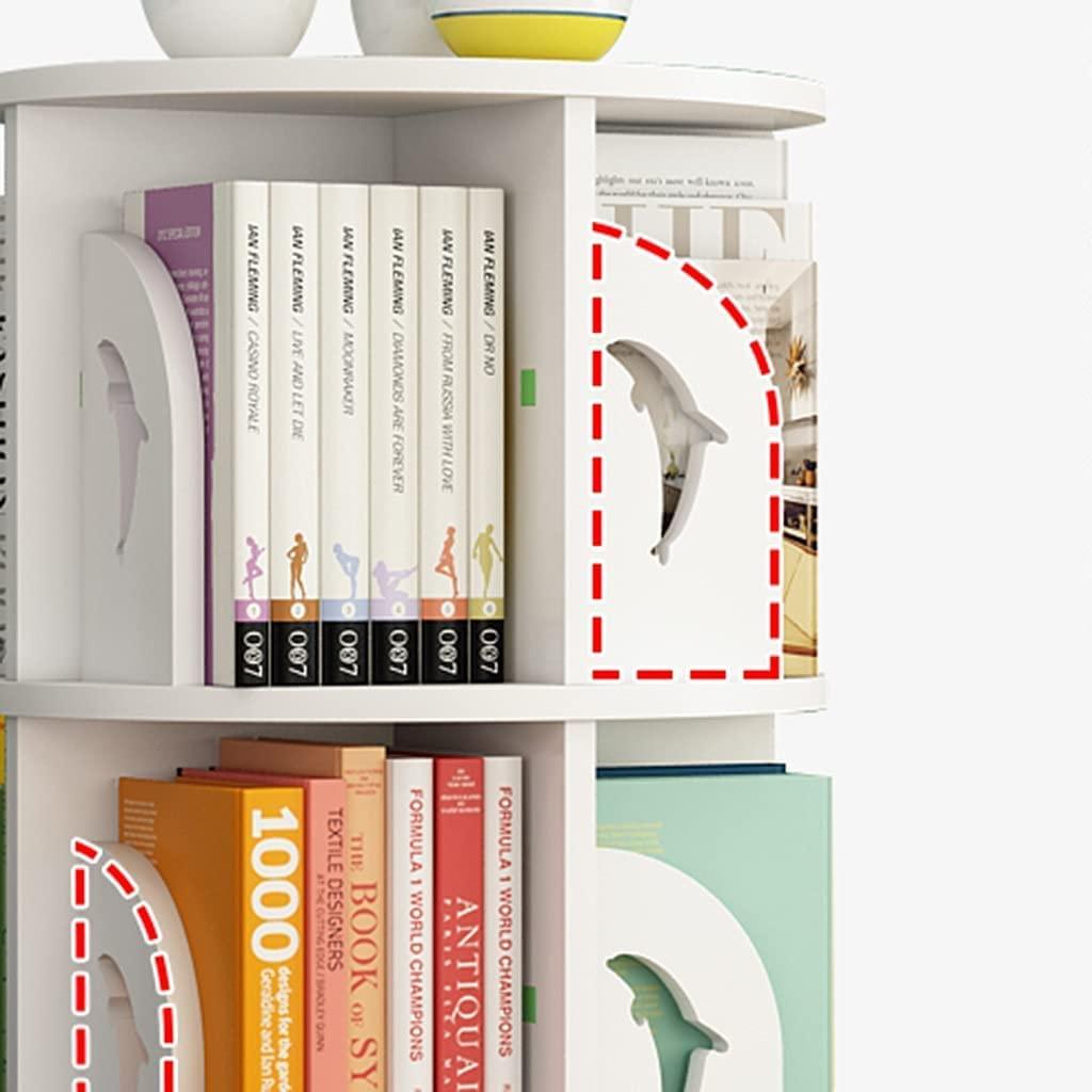 UINGBPXT UINGBPXT Corner Bookshelf 360 Rotating Bookshelf Round Standing Bookcase Large Capacity Book Rack Multi-Layer Bookshelf Organizer for Kids Perfect Display
