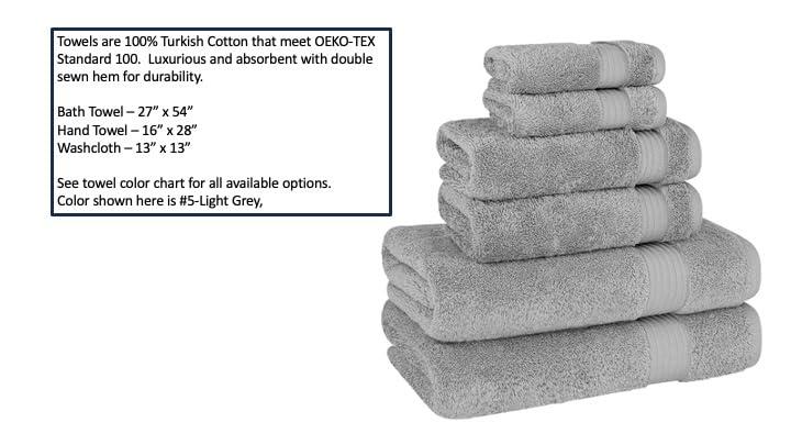 Generic Monogrammed Personalized Towel Set Spa Quality Soft Absorbent 100% Turkish Cotton (2 Bath Towels - $52.00)