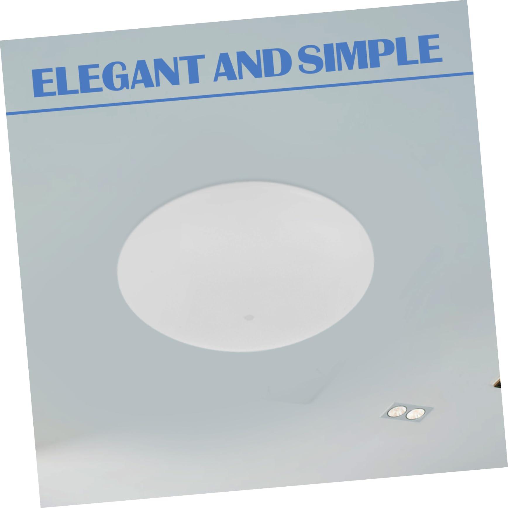 IWOWHERO IWOWHERO Ceiling Light Shade Replacement Round Plastic Cover for Bedroom Ceiling Lamp Fixture Accessory 38cm Diameter Easy Install