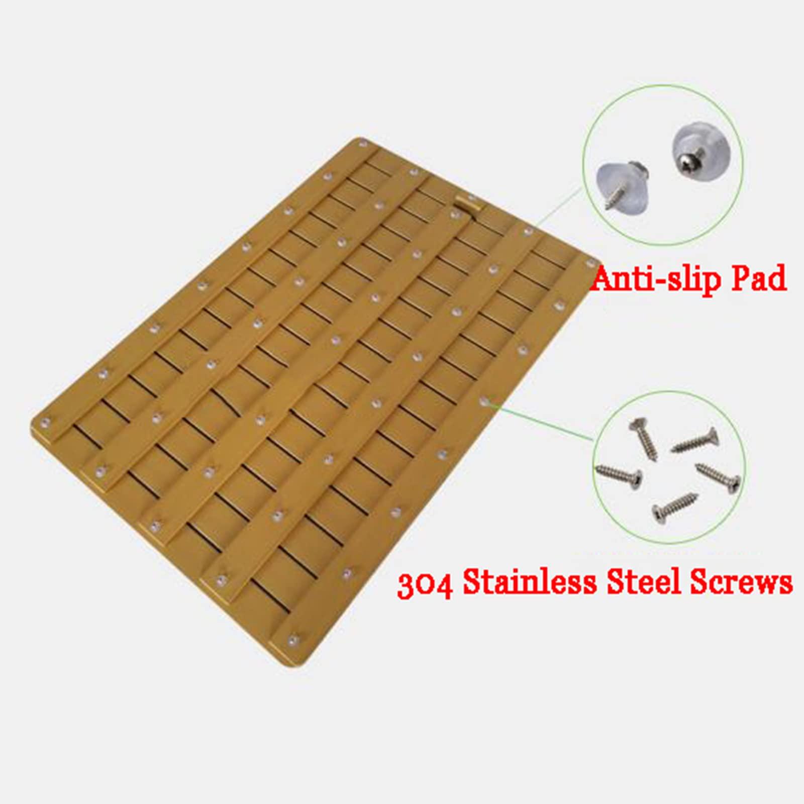 SUNMME Wooden Grating Duck Board Bathroom,Bamboo Bath Mat,Bamboo Shower Mat, Wooden Shower Mat for Home, Tub,Spa Or Outdoor Use,with Water-Resistant Coating,Customizable,80x90cm/31x36in