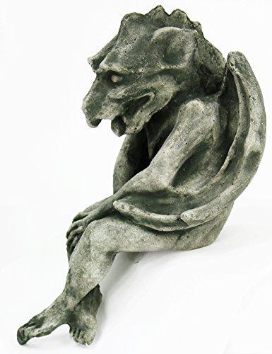 Fleur de Lis Garden Ornaments LLC Sitting Gargoyle Home and Garden Statues Cement Gargoyles
