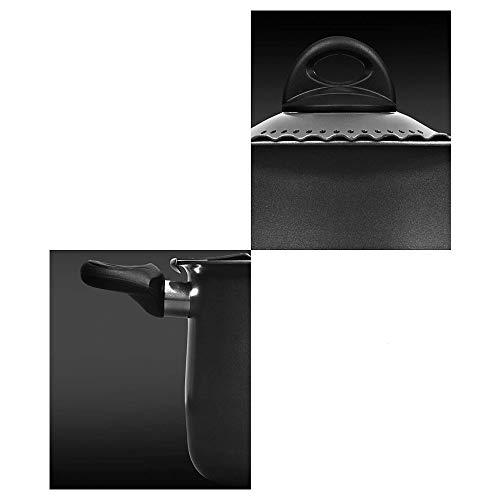 Bialetti Bialetti 5.5 Quart Pasta Pot with Strainer Lid, Charcoal Elongated Oval Pot for Longer Spaghetti, Lasagna, Penne & Farfalle Noodles, Heat Resistant Handles & Nonstick Interior, Large Pot for Cooking