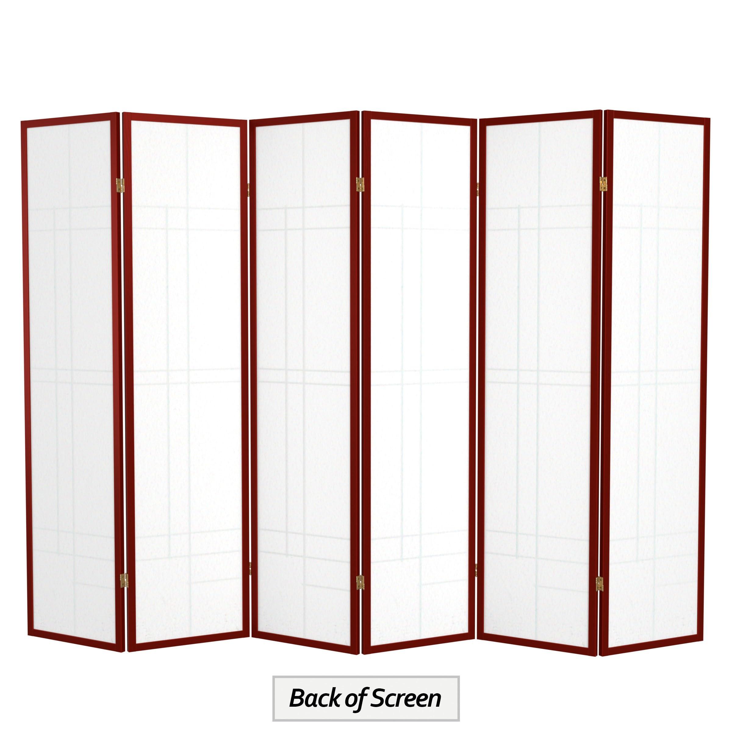ORIENTAL Furniture Red Lantern SSCEUD-6_Panel-Rosewood Folding Screen