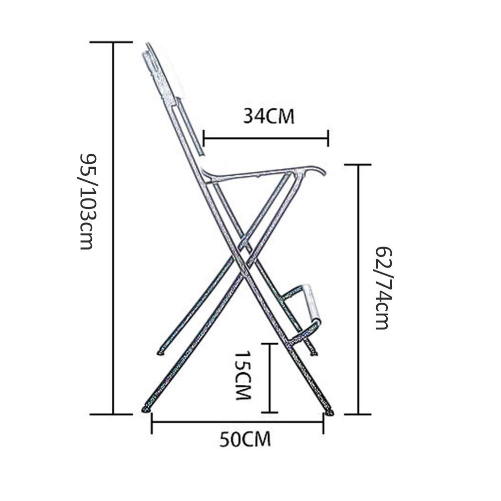 GDHY GDHY Folding BarStools Metal Kitchen Bar Chairs with Back Wooden Seat Counter Bar Stool 25 Inch High Collapsible Bar Stool Chairs (Black/White)